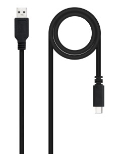 Nanocable USB 2.0, 0.5m cable USB 0,5 m USB C USB A Negro