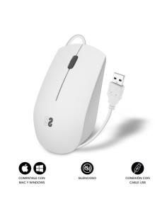 SUBBLIM Ratón Business Silencioso con cable USB 1200 DPI Blanco 2