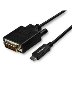 StarTech.com Cable Adaptador de 3m USB-C a DVI 1920 x 1200 - Negro - Cable USB Tipo C a DVI - Cable Conversor de Vídeo USBC