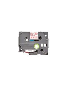 CINTA LAMINADA BROTHER TZe252 24MM 8MT BLANCO ROJO TZe252 2