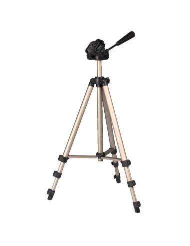 Hama | Trípode Star 75, para cámara de fotos, conexión 6.4mm, altura ajustable hasta 125 cm, Color Beige