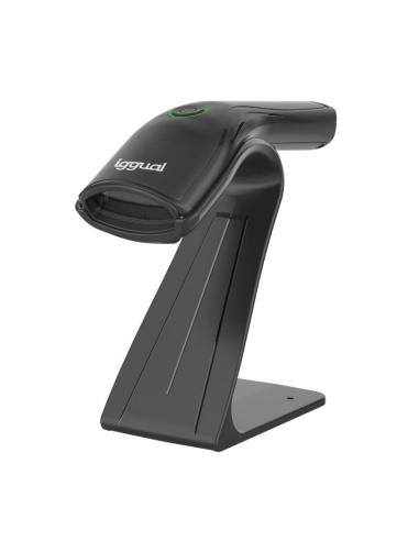 Iggual lector código barras 2d usb botón soporte