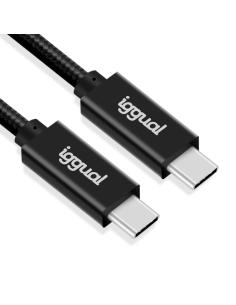 Iggual cable usb-c 3.2 gen2x2 100w 5a 4k 1m nylon 2