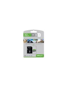 MEMORIA MICROSDHC PNY 32GB ELITE 100MB/S CON ADAPTADOR NEGRO VERDE GRIS P-SDU32GU185GW-GE 2