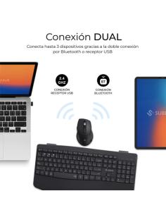 SUBBLIM Teclado con ratón COMBO DUAL OFFICE PROWAVE BLACK 2
